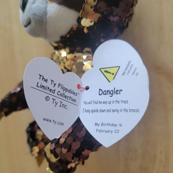 NWT (Limited Edition) Ty Flippables Dangler Sequin Sloth - Picture 3 of 5